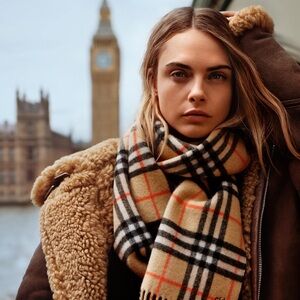 Burberry check cashmere scarf